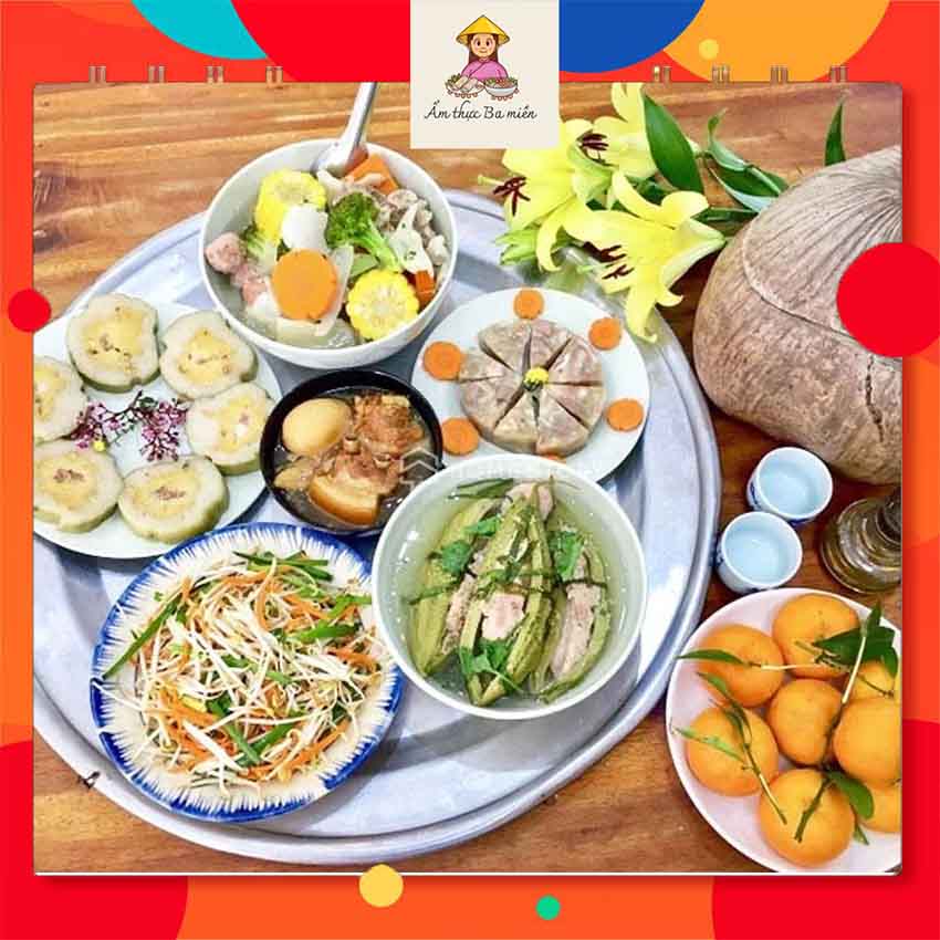 mâm cỗ ngày tết miền Nam