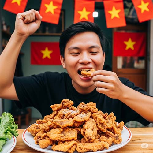 Cách làm sụn gà rang muối tiếp sức đội tuyển Việt Nam đấu Malaysia